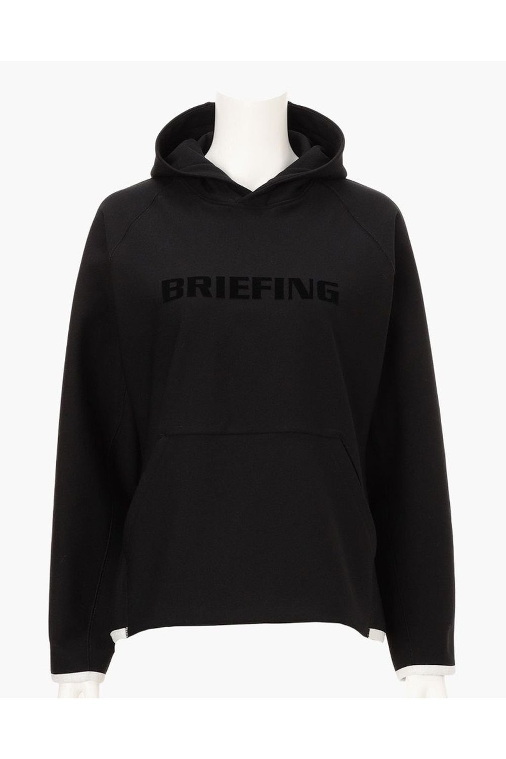 【25AW】【レディース】 WOMEN’S LOGO HOODIE / 裏起毛 フロントロゴ 裾切り替え プルオーバーパーカー (ブラック)