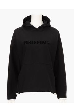【25AW】【レディース】 WOMEN’S LOGO HOODIE / 裏起毛 フロントロゴ 裾切り替え プルオーバーパーカー (ブラック)