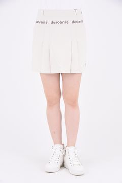【レディース】 プリーツスカート インナーパンツ付き (ベージュ)