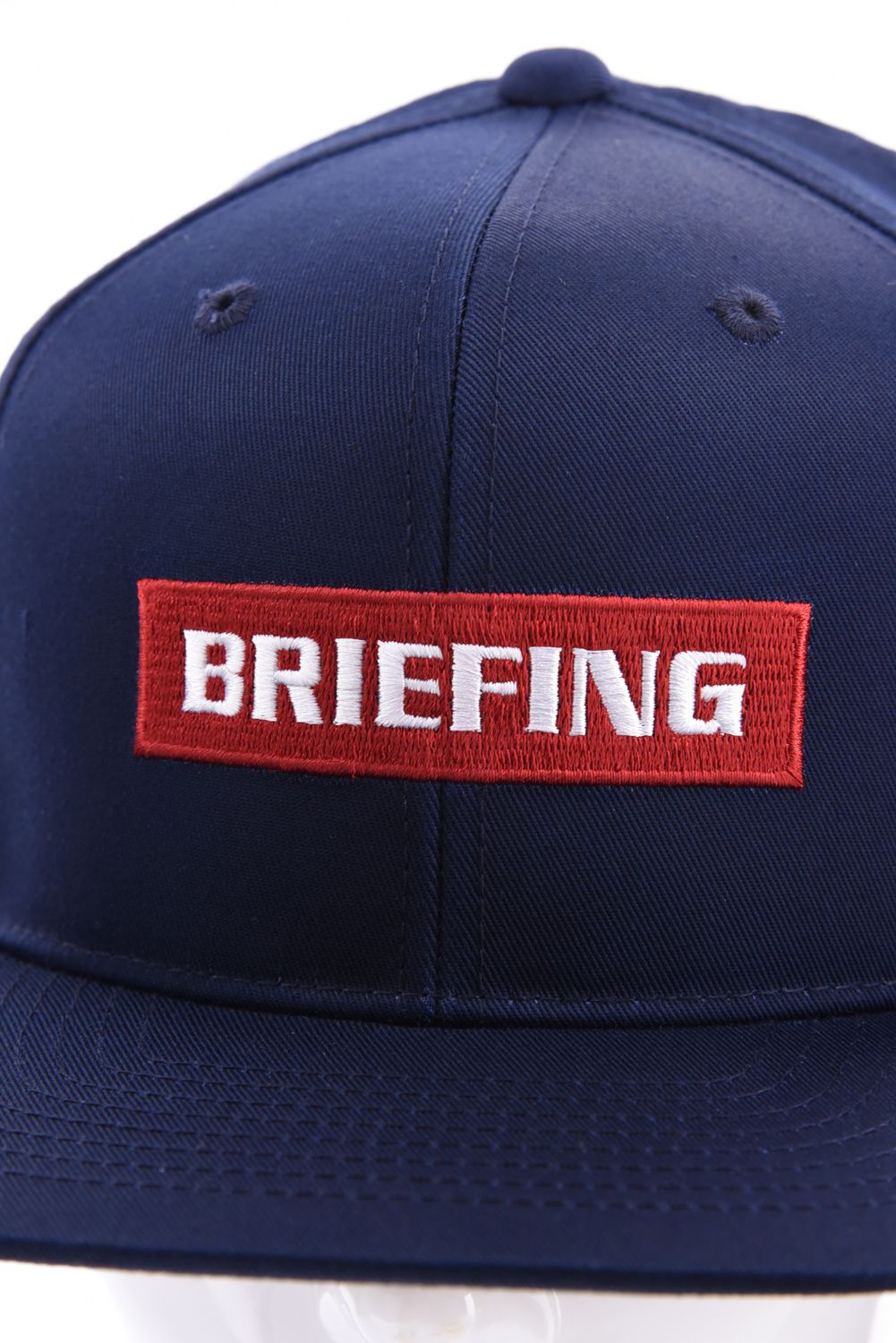 【26AW】 MEN’S BOX LOGO FLAT VISOR CAP / ボックスロゴ刺繍 フラットキャップ (ネイビー)