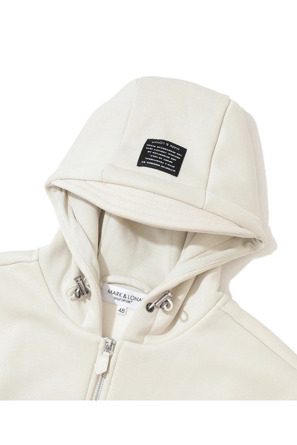 【2025AW】 HOODIE / 裏フリース スウェット素材 ジップアップフーディー (オフホワイト)