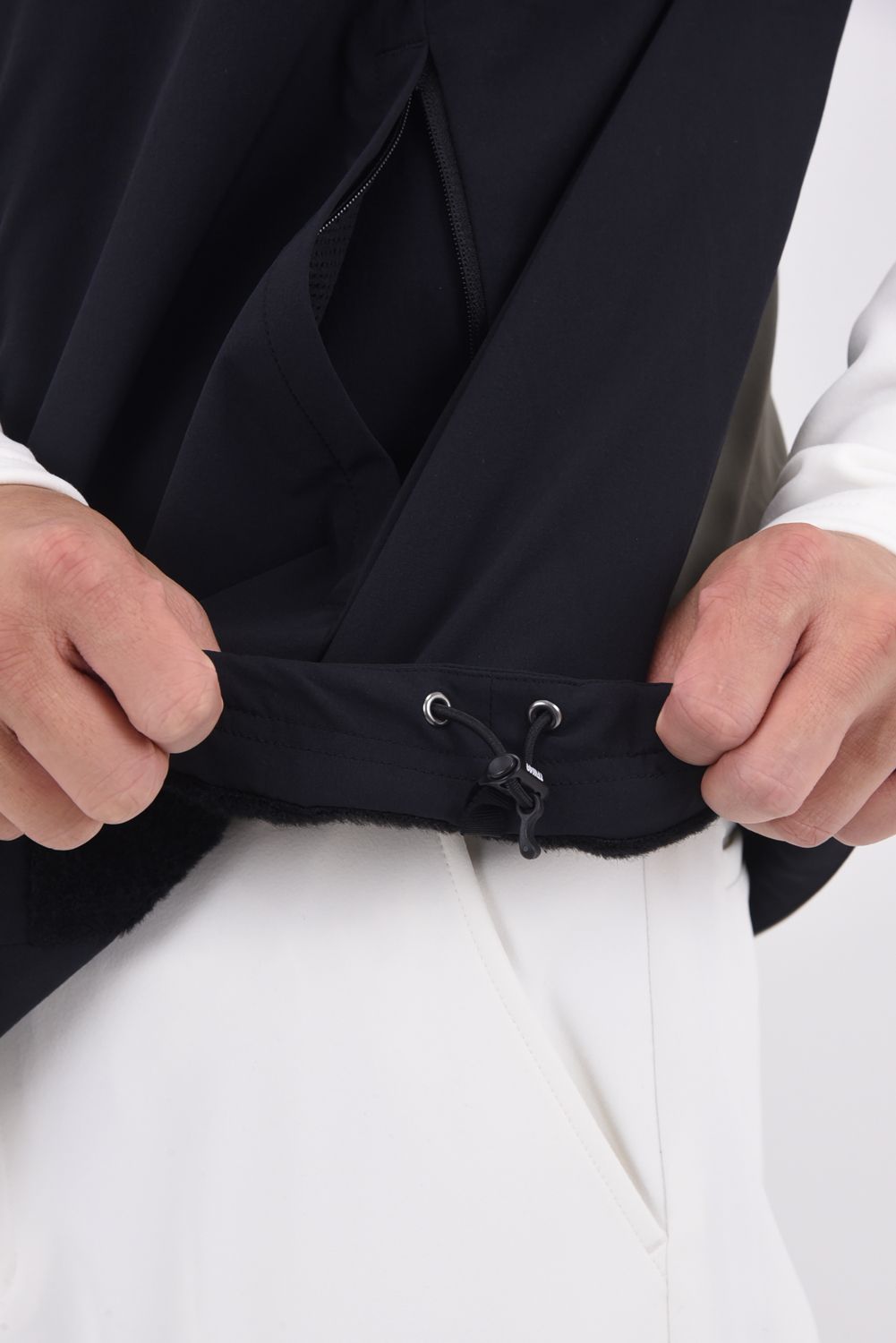 【25AW】 OCTA DETACHABLE 2WAY BLOUSON / 撥水ストレッチナイロン 2WAYジップアップブルゾン (ブラック/グレー)