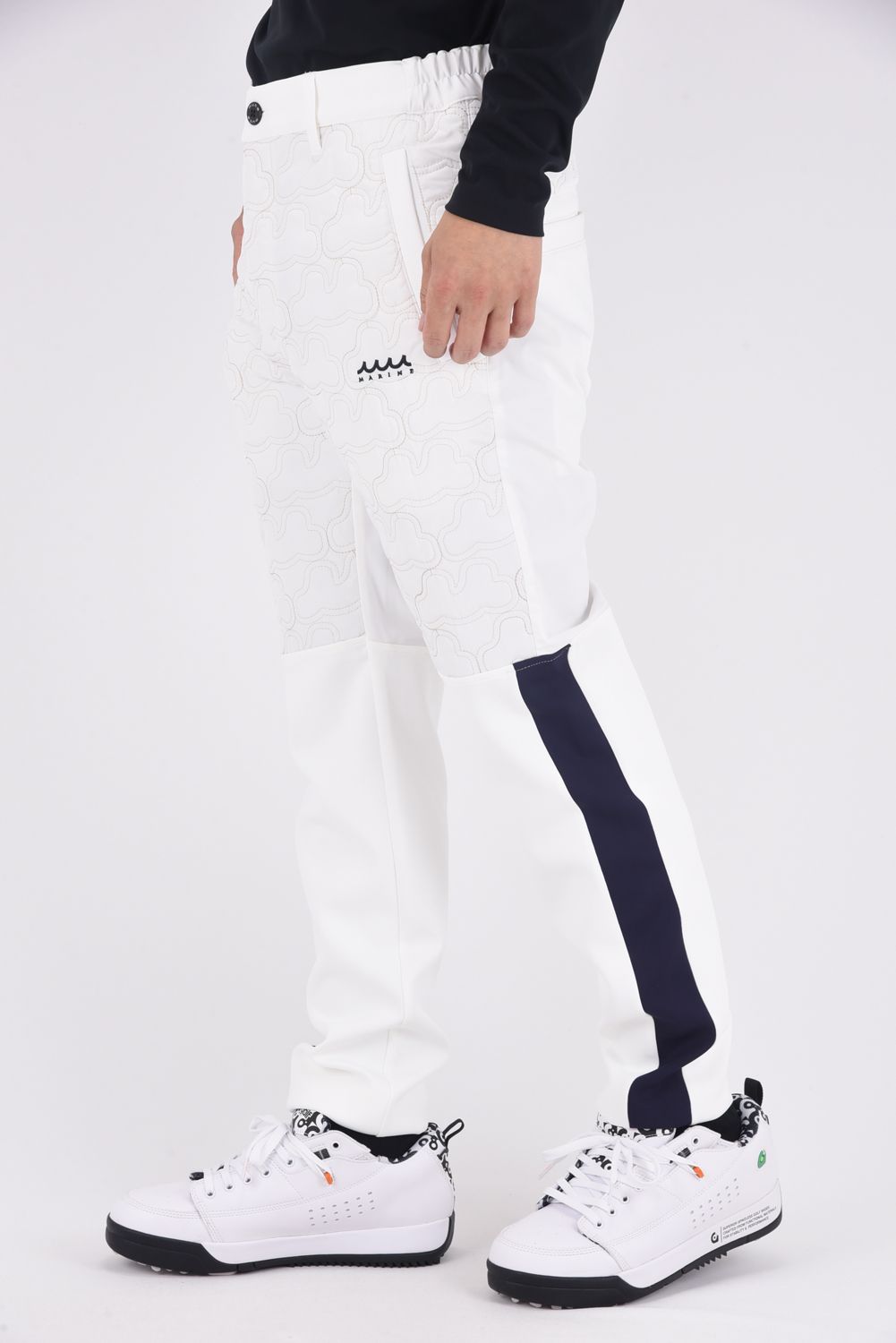【25AW】 GEOMETRIC WAVE QUILTING PANTS / ジオメトリックウェーブ ハイブリッドキルティングパンツ (ホワイト)