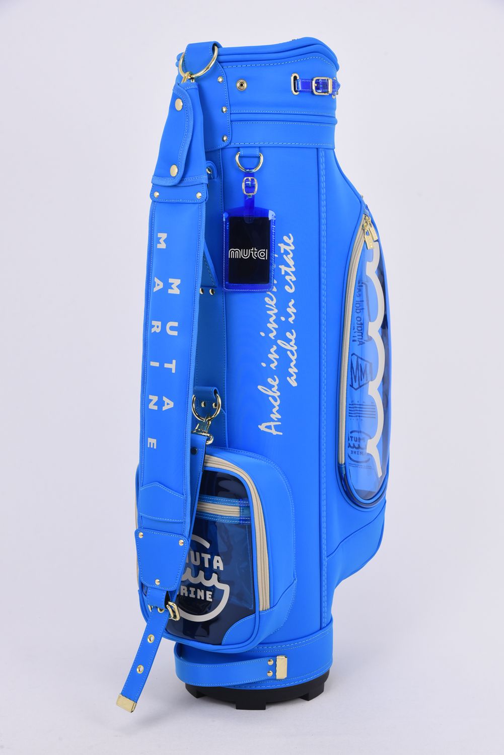 【銀行振込・代金引換不可】【返品・交換不可】 CADDY BAG & COVER / ナイロン×クリア キャディバッグ&ヘッドカバーセット (ブルー)