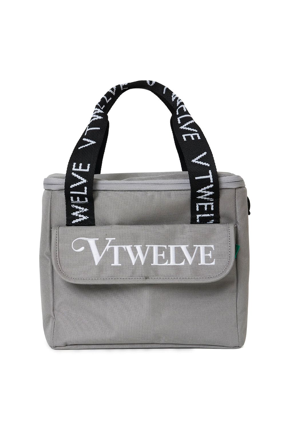 【26SS】 DOUBLE LOGO COOL BAG / ブランドロゴ刺繍 ボックス型クーラーバッグ (グレー)
