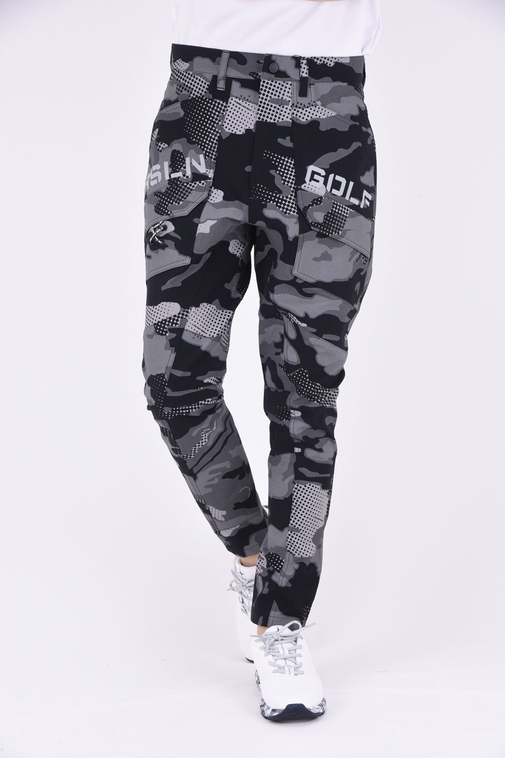 RUSSELUNO - CAMO JOGGER PANTS / ロゴ ドビー柄 ストレッチ