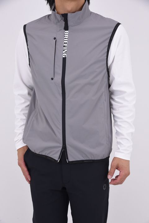 【25AW】 POCKETABLE WIND VEST / ポケッタブル ライトベスト (グレー)