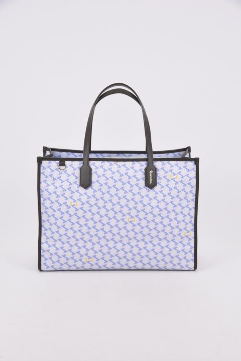 LANIUS SQUARE BIG (ラニウス スクエア ビッグ) / ブランドオリジナルテキスタイル ボストンバッグ （アクア）*