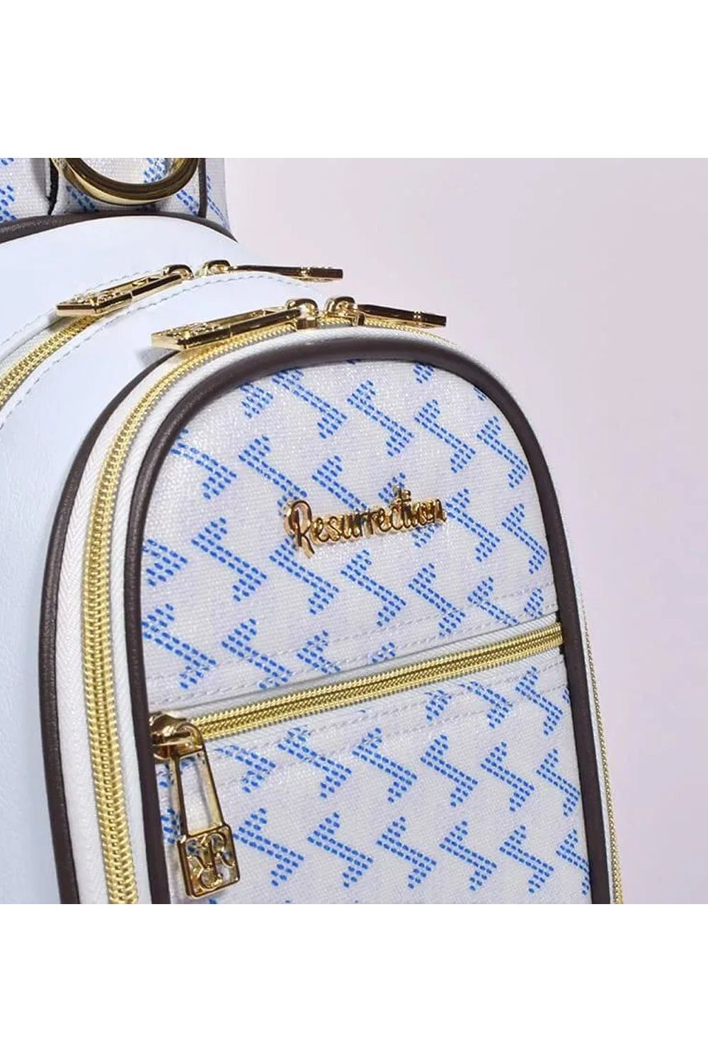 【26SS】【銀行振込・代金引換不可】【返品・交換不可】 RALLINA (ラリーナ) / ブランドオリジナルテキスタイル カートタイプ キャディバッグ （アクア）*