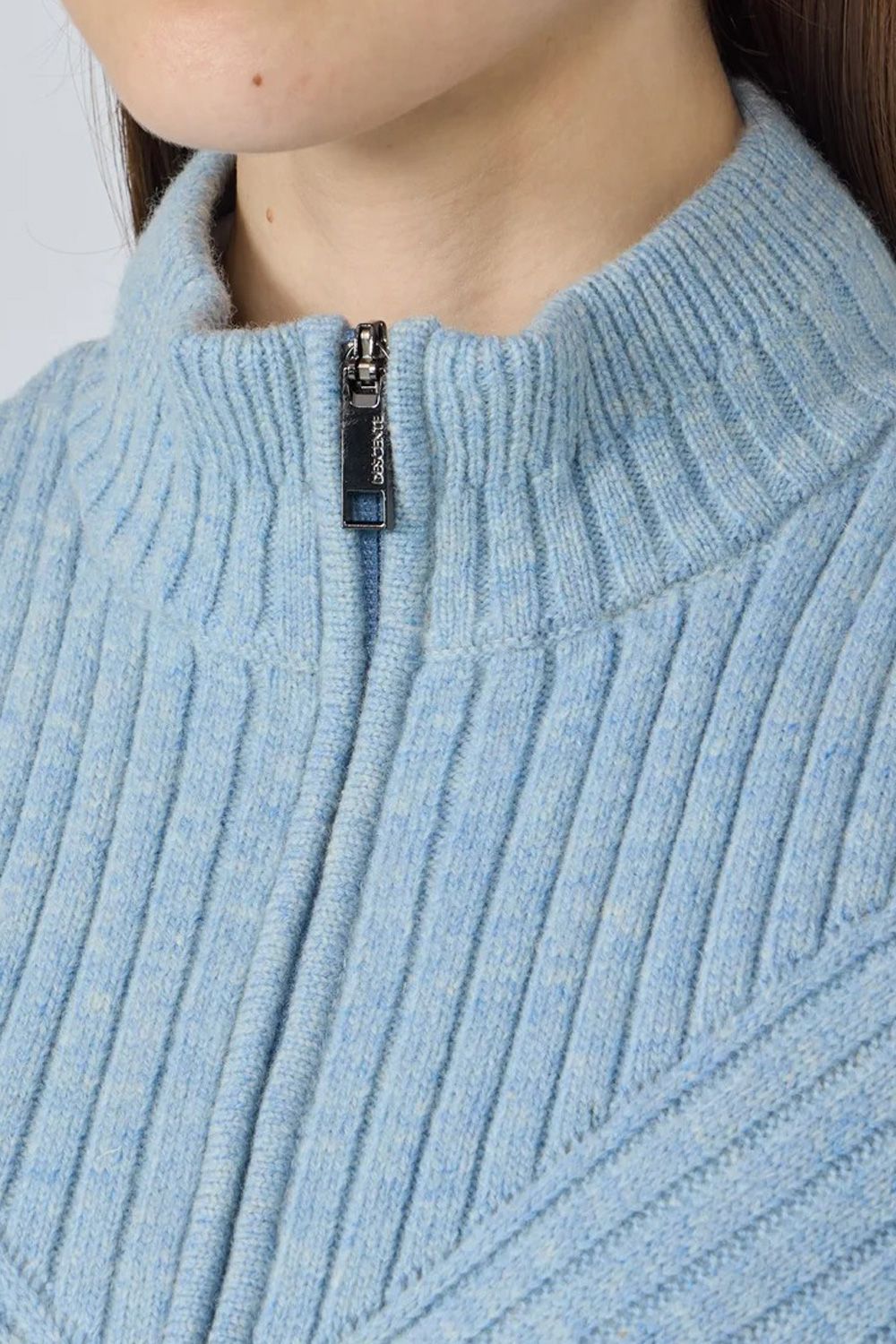 【25AW】【レディース】 防風ニットハイブリッド フルジップ中わたベスト (ブルー)