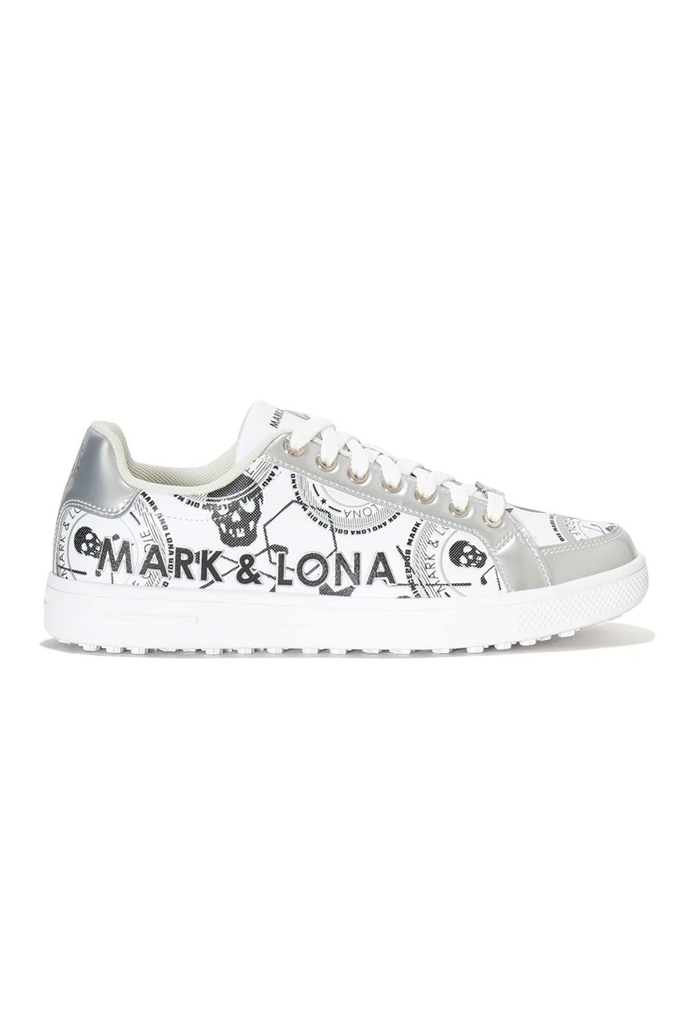【26AW】 ATRAS SPIKELESS GOLF SNEAKERS / ロゴグラフィック ローカット スパイクレススニーカー (ホワイト)
