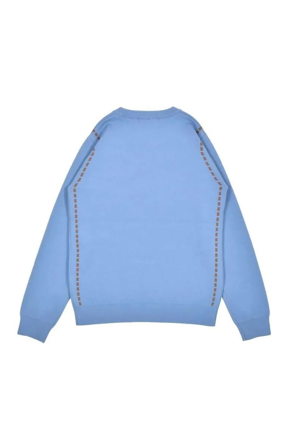 【26AW】【レディース】 STITCHING LINE KNIT / ステッチングライン クルーネックニット (ブルー)*