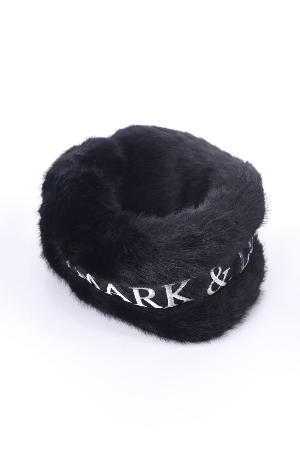 SVASTIKA FUR EARMUFFS / フェイクファー サークルスカル 2WAYイヤーマフ (ブラック)
