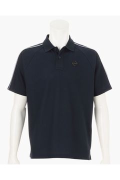 【26SS】 MEN'S LINE POLO RF / カノコ生地 ラインロゴテープ リラックスフィット ポロシャツ (ネイビー)