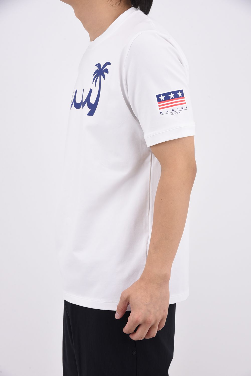 【26SS】 PALM WAVE STRETCH SHIRTS / ウェーブロゴ バックプリント Tシャツ (ホワイト)