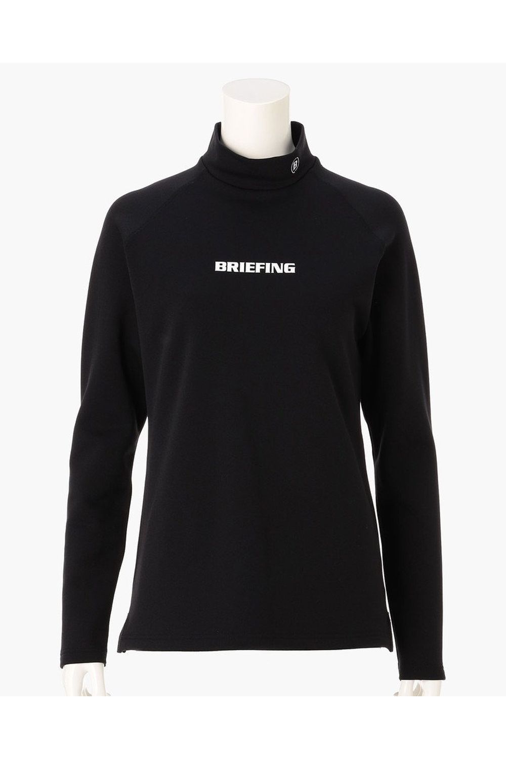【26AW】【レディース】 WOMEN’S WARM LS HIGHNECK / 起毛素材 ブランドロゴ 長袖モックネックTシャツ (ブラック)