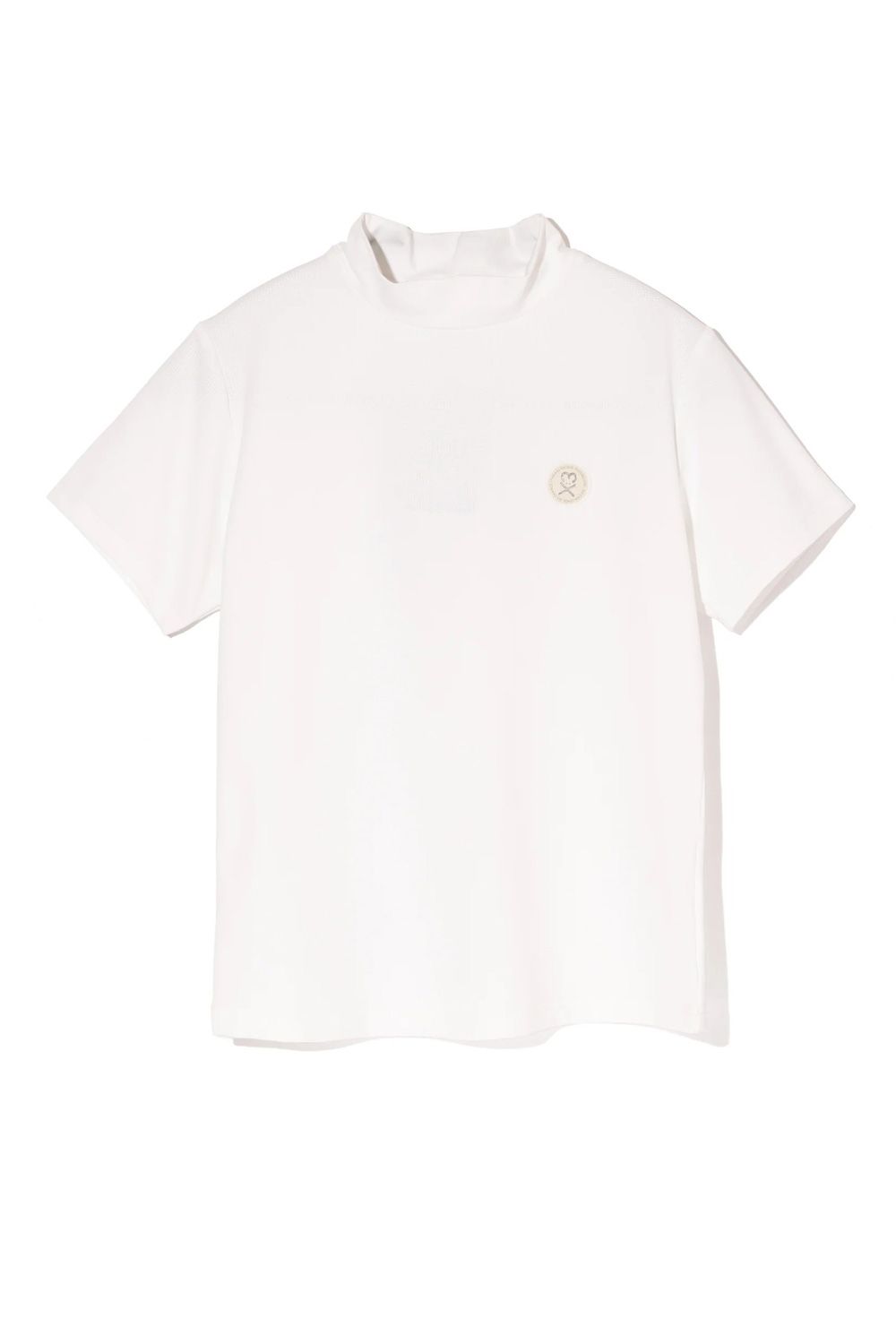 【26SS】【レディース】 DOT MESH MOCK TEE / ドットメッシュ モックネックTシャツ (ホワイト)