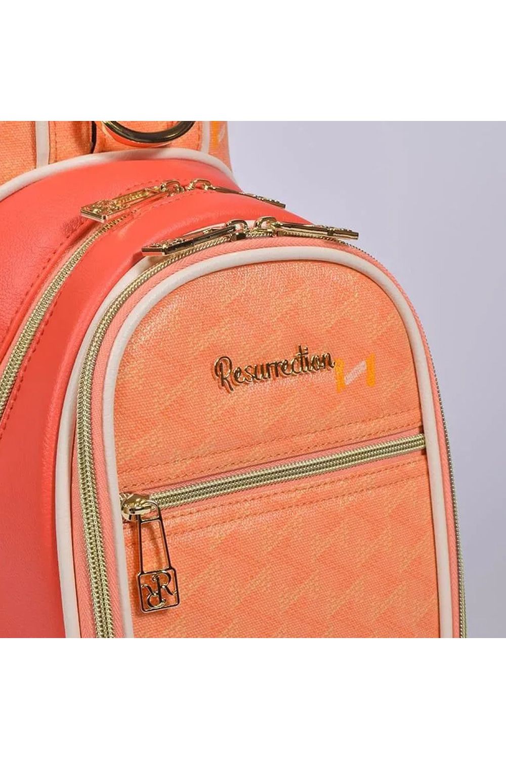 【26SS】【銀行振込・代金引換不可】【返品・交換不可】 RALLINA (ラリーナ) / ブランドオリジナルテキスタイル カートタイプ キャディバッグ （サンセット）*