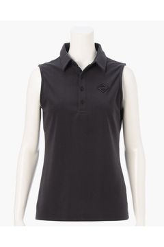 【26SS】【レディース】 WOMEN’S DRY PILE NS SHIRT / ドライパイル生地 ノースリーブポロシャツ (ブラック)