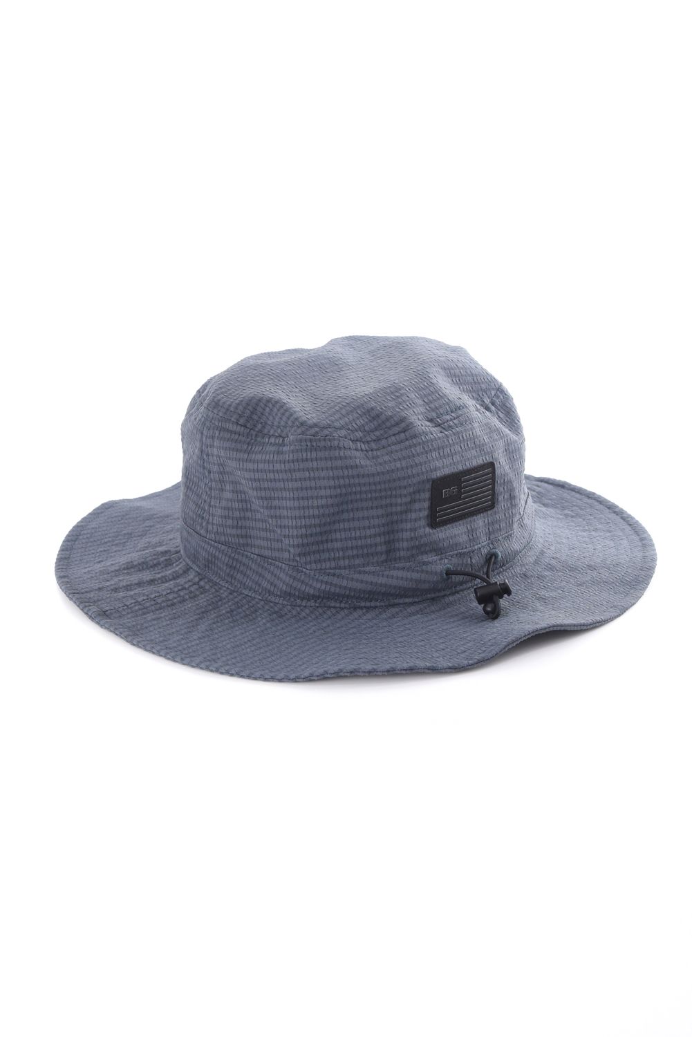【26SS】 MEN’S SEERSUCKER WIDE HAT / シアサッカー ダイヤモンドロゴ ワイドハット (チャコール)