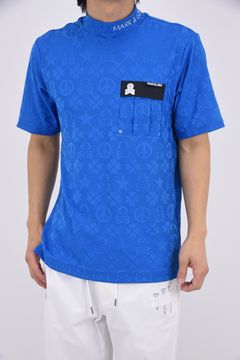 【26SS】 IMPERIAL JACQUARD MOCK TEE / モノグラムパターンジャカード パッチポケット モックネックTシャツ (ブルー)