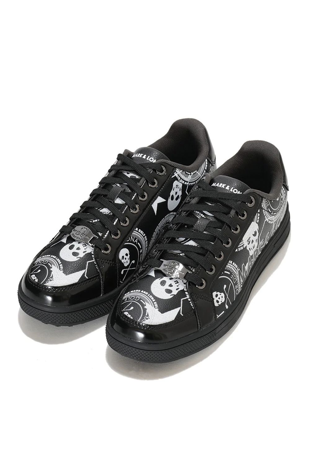 【26AW】 ATRAS SPIKELESS GOLF SNEAKERS / ロゴグラフィック ローカット スパイクレススニーカー (ブラック)