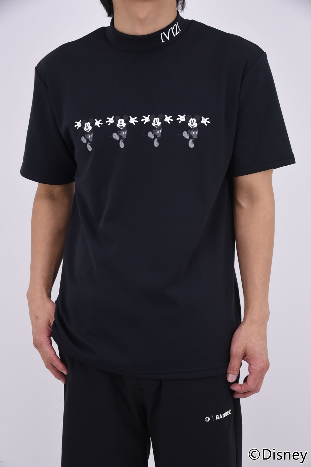 【26SS】 FUNNY MOCK / ディズニーコレクション モックネックTシャツ (ブラック)