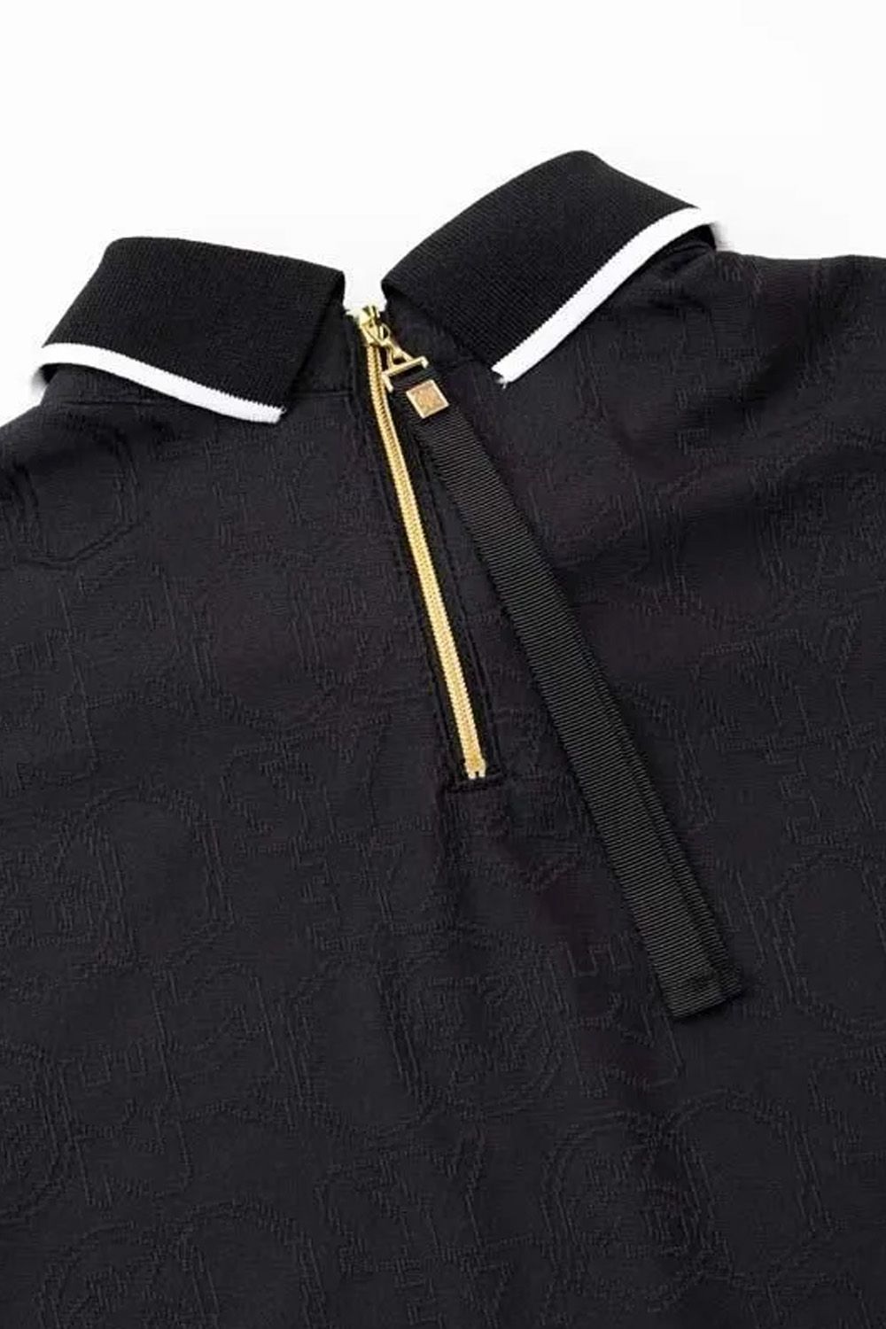 【26SS】【レディース】 PIN JQ COLLAR SHIRTS / ピン ジャカード カラーTシャツ (ブラック)*