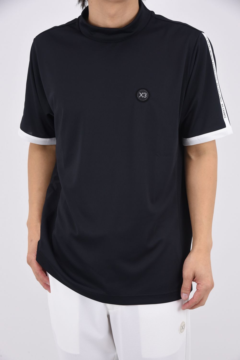 【26SS】 SLEEVE LINE MOCK TEE / モックネックTシャツ (ブラック)