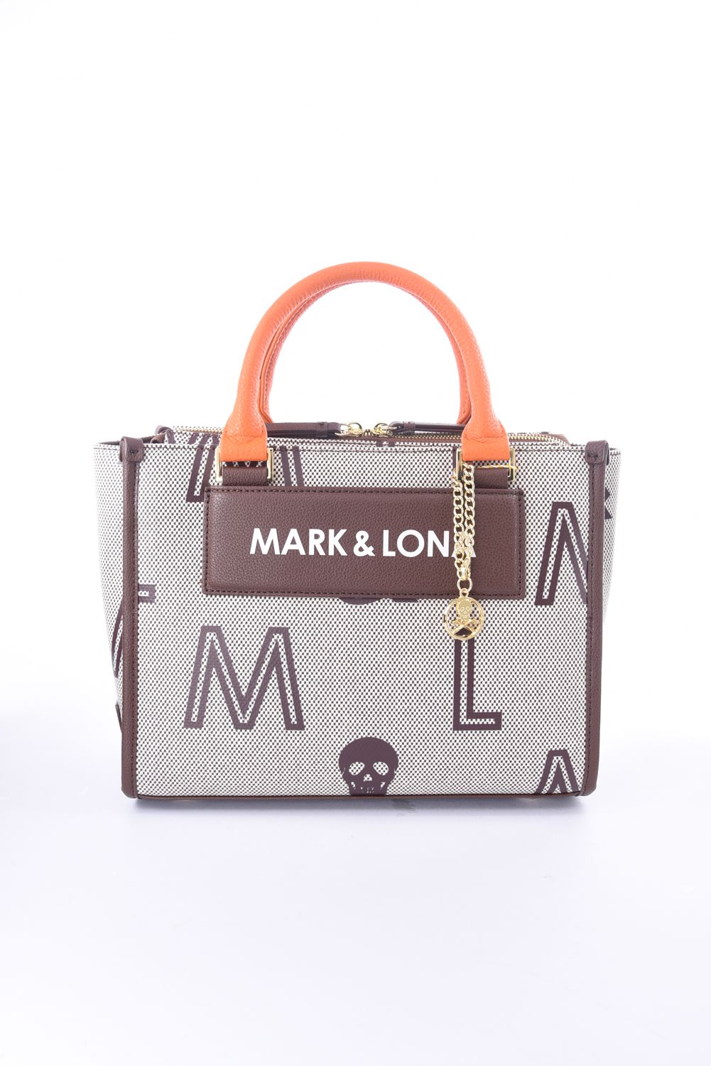 MARK&LONA - U.T.N.Y Mini Bag / ロゴ パターン カートバッグ ブラウン