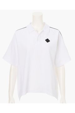 【26SS】【レディース】 WOMEN’S LINE POLO / カノコ生地 ラインロゴテープ リラックスフィット ポロシャツ (ホワイト)