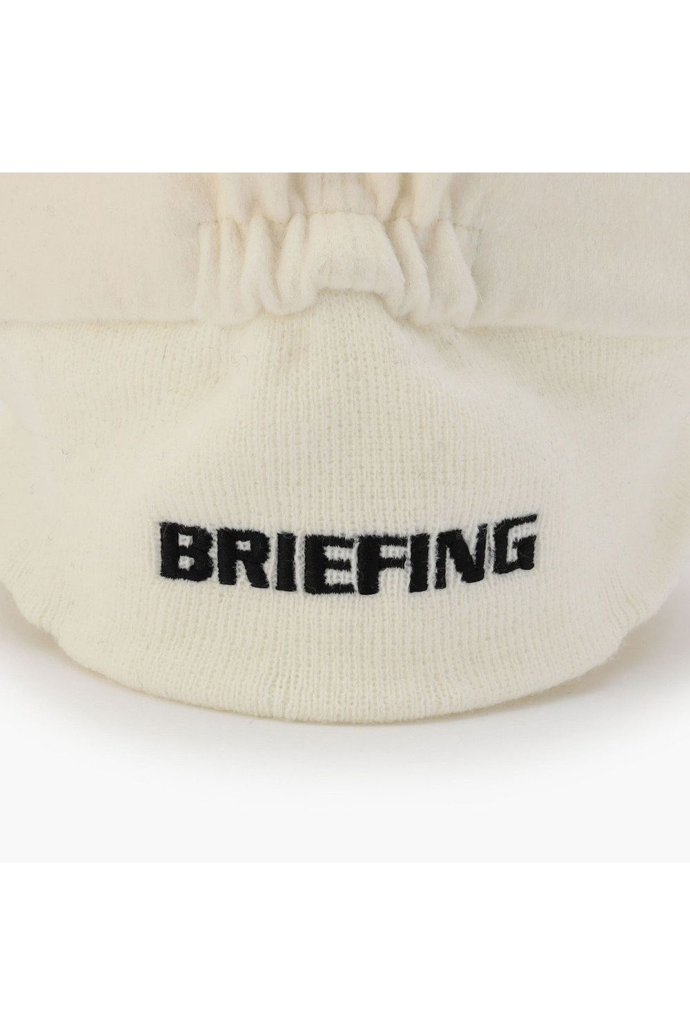 MEN'S WOOL WARM CAP / ウール混 ブランドロゴ ウォームキャップ (アイボリー)