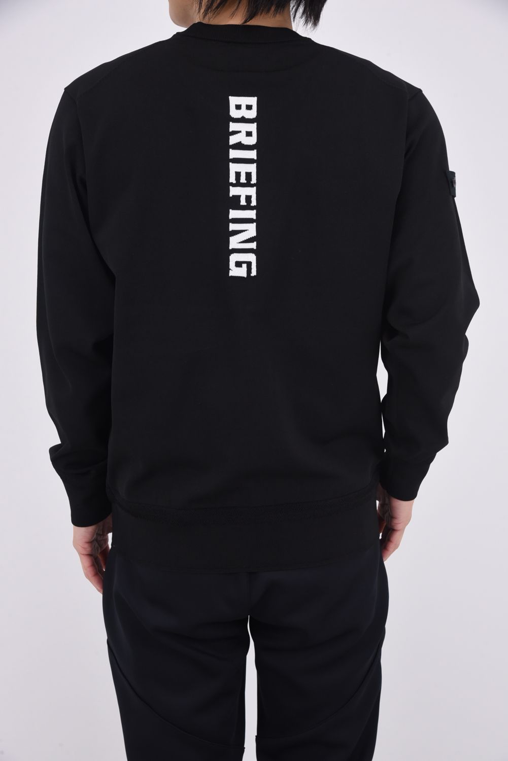 【26SS】 MEN'S WR CREWNECK KNIT / 超撥水糸 ブランドロゴジャカード クルーネックニット (ブラック)