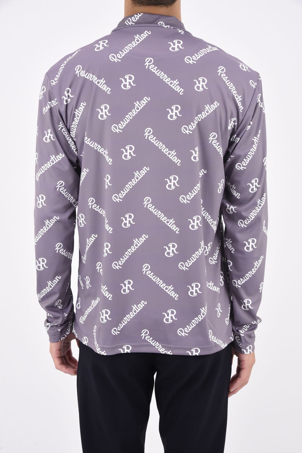 Resurrection - MENS MONOGRAM MOCNECK SHIRT / モノグラムロゴ