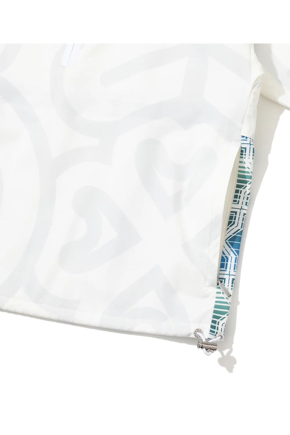 【26SS】 IMPERIAL VENT TECH JACKET / ジオメトリックパターン ショートスリーブ スタンドカラージャケット (ホワイト)