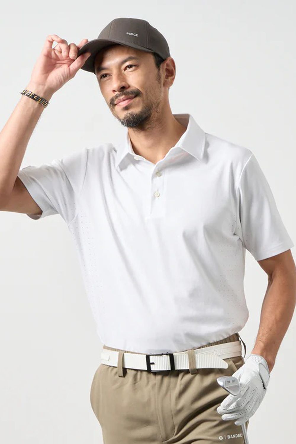 【26SS】 ヒートパンチングポロシャツ (ホワイト) （4月上旬入荷予定）