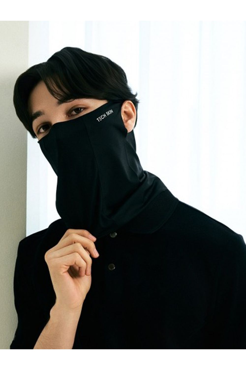 【26SS】【ユニセックス】【返品・交換不可】 FLEX FIT UV PROTECTION MASK / UVカット メッシュ生地 フェイスカバー (ブラック)