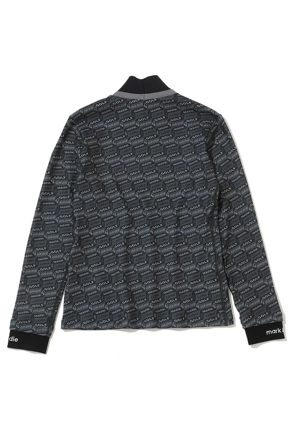 【2025AW】【レディース】 DÉPÊCHE HIGH NECK FLEECE SHIRT / マイクロフリース ジオメトリックパターン モックネックインナー (グレー)