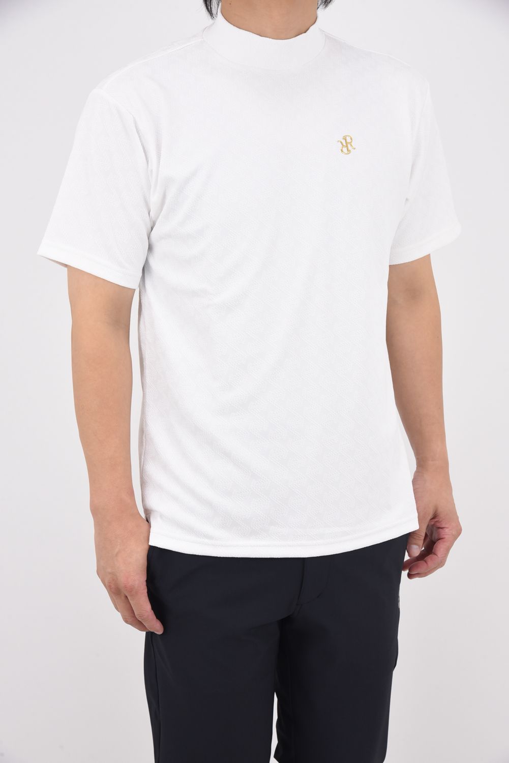 レザレクションResurrection ホワイトモックネック Resurrection - 【25AW】 MENS GM JACQUARD MOCK NECK