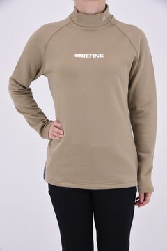 【レディース】【秋冬仕様】 WOMENS WARM LS HIGH NECK / ブランドロゴ ロングスリーブ ウォーム モックネックインナー (ベージュ)