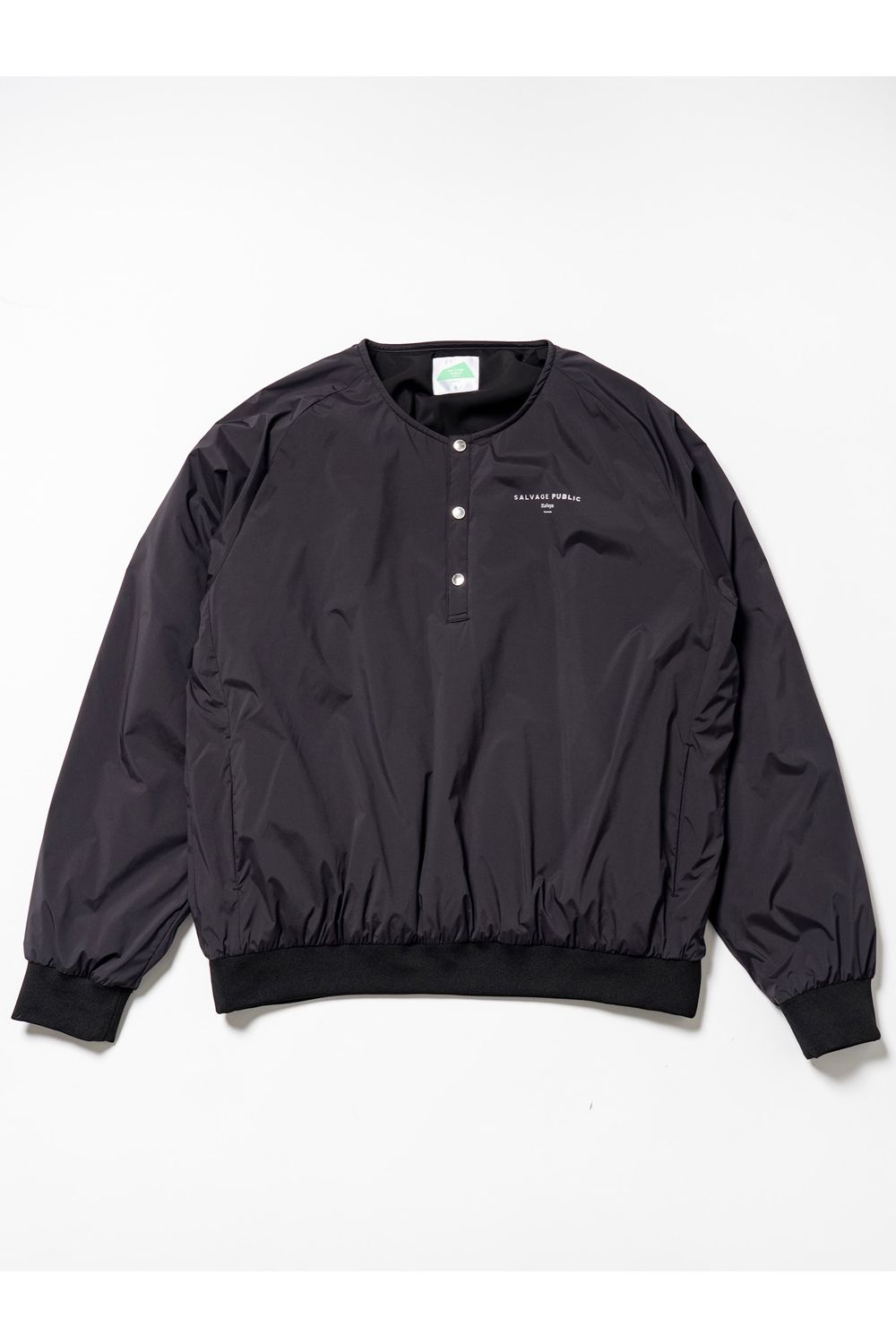 【26AW】 Ala Wai Snap Padded Jacket / ブランドロゴプリント ハーフボタン 中綿ジャケット (ブラック) (10月入荷予定）