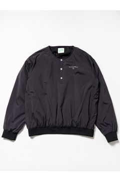 【26AW】 Ala Wai Snap Padded Jacket / ブランドロゴプリント ハーフボタン 中綿ジャケット (ブラック) (10月入荷予定）