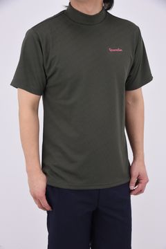 【25SS】 MENS GM JACQUARD MOCK NECK / ジャガード モックネックTシャツ (カーキ)