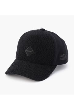 MEN’S WOOL BOA CAP / ウール混 ダイヤモンドロゴ ボアキャップ (ブラック)