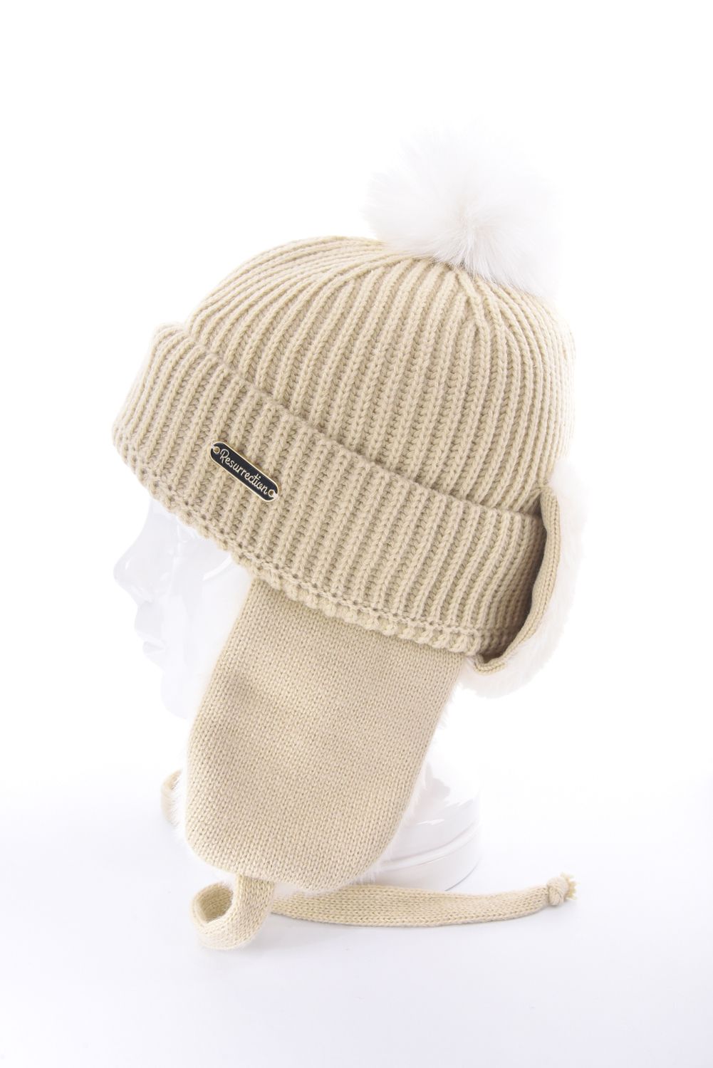 FUR YEAR KNIT CAP / ファーイヤー ニットキャップ (ベージュ)