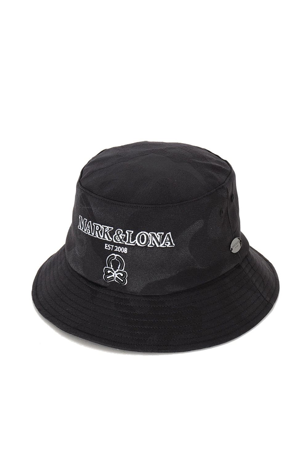【26AW】 MERCURY CAMO STRETCH HAT / シグネチャーカモ ブランドロゴ刺繍 ストレッチバケットハット (ブラック)
