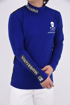 ICON MICRO FLEECE INNER / マイクロフリース素材 ブランドロゴ モックネックインナー (ブルー)