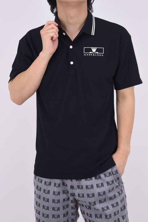 PAVE POLO / ドライタッチ ワンポイント ポロシャツ (ブラック)