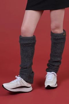 SHAGGY KNIT LEG WARMERS / シャギーニット レッグウォーマー （チャコールグレー）