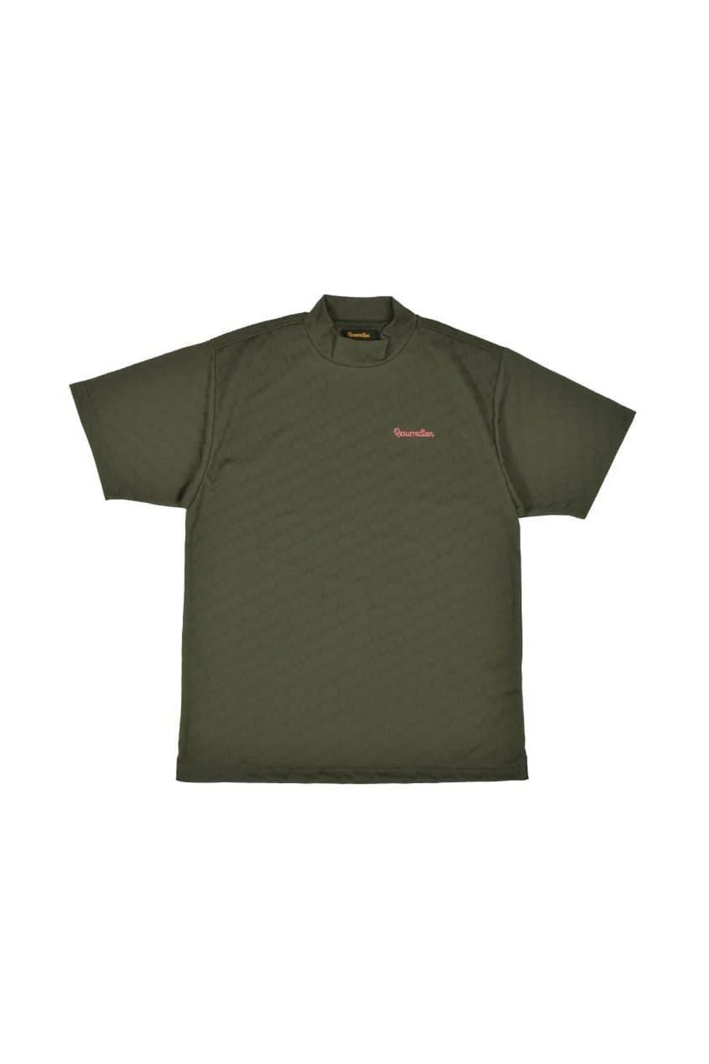【25SS】 MENS GM JACQUARD MOCK NECK / ジャガード モックネックTシャツ (カーキ)